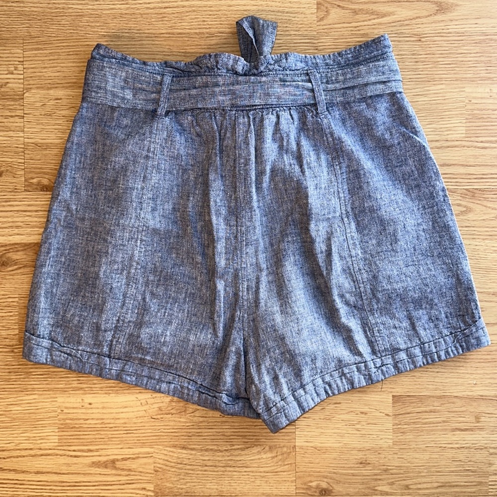 Express Linen Blend High-Waist Tie-Front Shorts S… - image 5